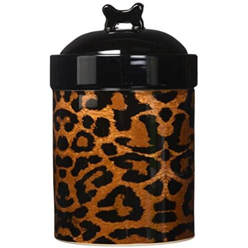 PetRageous Leopard Treat Jar for Pets, 8-Inch