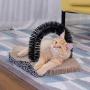 FUKUMARU Pet Fur Grooming Cat Scratching Pads, Cats Self Groomer Massager Scratcher Toy Brush