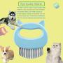 2 Pieces Pet Shell Comb Pet Hair Removal Comb Leo Paw Cat Comb Massager Pet Grooming Brush Shedding Brush for Dog Cat Hair for Removing Matted Fur, Knots and Tangles (blue+pink)