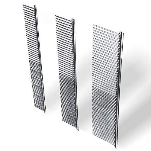Three piece set of pet carding steel comb,Solve pet hair knotting,Suitable for pet cat and dog.
