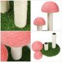 DRESSPLUS Cat Scratching Post, Mushroom Scratching Post, Natural Sisal Cat Scratcher Toys for Cats and Kittens