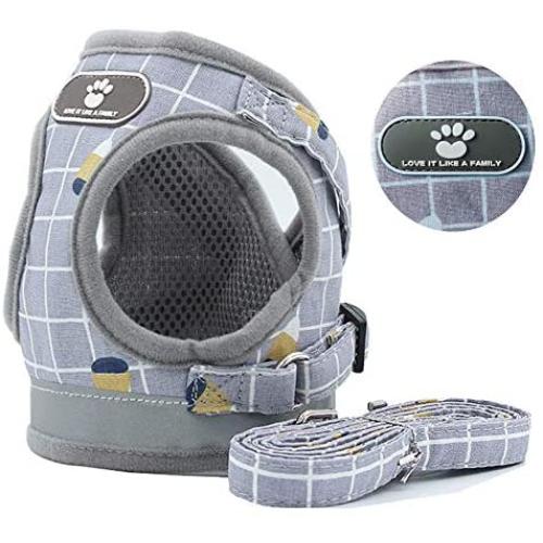 Ciyar Harness for Small Dog Pet Puppy Vest Reflective Belt with Leash Soft Comfort Mesh