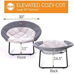 K&H PET PRODUCTS Cozy Cot Elevated Pet Bed, Dish Chair for Dogs and Cats, Machine Washable, Multiple Sizes and Colors