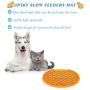 Dog Slow Feeder Lick Mat, Cat Food Mat, Super Anti-Skid Slow Feeder Lick Pad, Promote Health Pet Feeder Licking Mat (2 Pack)