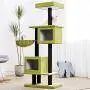 Large Cat Tower, Modern Cat Tree Condo, 2 Spacious House, Green Sofa Cloth Covered, Tall Perch with Raised Edge, Soft Cat Basket, Sisal Scratching Post Large Cat Tower, Modern Cat Tree Condo, 2 Spacious House, Green Sofa Cloth Covered, Tall Perch with Raised Edge, Soft Cat Basket, Sisal Scratching Post