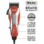 Wahl Professional Animal Deluxe U-Clip Pet, Dog, & Cat Clipper & Grooming Kit (#9484-300), Red and Chrome