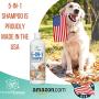 PET CARE Sciences Dog Shampoo, Naturally Derived Dog and Puppy Shampoo and Conditioner, 5 in 1 Formula with Coconut, Aloe and Oatmeal, Tear Free Dog Shampoo for Sensitive Skin, Made in The USA,16 floz