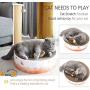 ARELLA Catnip Football Toy for Cats Catnip Refillable Scratcher Ball Kittys Faithful Playmate Reduce Obesity and Loneliness CSB06BR