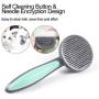 YoTelim Dog Brush Cat Brush with Massages Particle, Self Cleaning Slicker Brush for Dog Grooming, Gently Removes Loose Undercoat, Shedding Mats and Tangled Hair Suitable for All Long or Short Hair