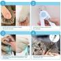 SYOSIN Dog Cat Nail Clippers and Trimmer,Pet Nail Clippers with LED Light to Avoid Over-Cutting Nails,Free Nail File and Razor Sharp Blade,Professional Grooming Tools at Home