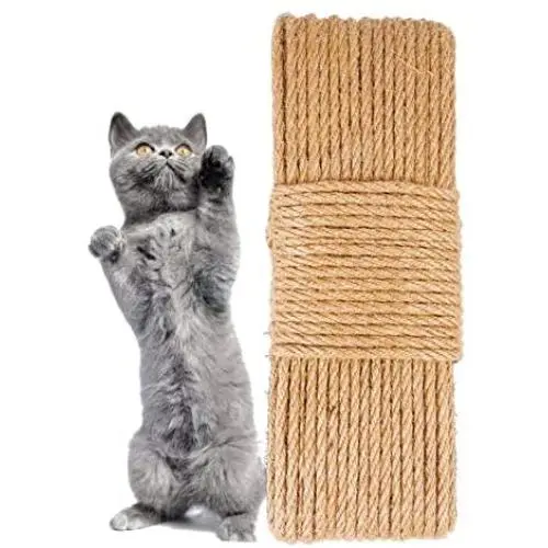 Cat Scratching Rope 90 Feet -6mm Diameter,Durable Natural Hemp Sisal Cordage for Crafts Furniture Protection Scratch Post Replacement Repairing,Ideal Round Twisted Cord DIY Cat Toy for Pet Climb Cat Scratching Rope 90 Feet -6mm Diameter,Durable Natural Hemp Sisal Cordage for Crafts Furniture Protection Scratch Post Replacement Repairing,Ideal Round Twisted Cord DIY Cat Toy for Pet Climb