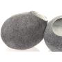 Kivikis Cat Bed, House, Cave, Nap Cocoon, Igloo, 100% Handmade from Sheep Wool Size: Large, L for 6-8 kg (12-16 pounds) cat. (Dark Gray)