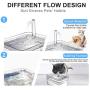 Cat Water Fountain, 84oz/2.5L Automatic Pet Water Fountain Auto Power-Off Dog Water Dispenser with 2Pcs Water Filter 3 Water Flow Settings Ultra-Quiet Pet Drinking Fountain for Cats and Small Dogs