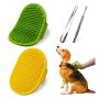 GAGILAND Dog Bath Scrubber Pet Grooming Shedding Brush Comb Soothing Massage Rubber Brushes for Dogs and Cats 2pcs