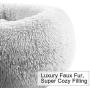 Hollypet Self-Warming Donut Pet Bed Luxury Cozy Nest Sleeping Bed Round Faux Fur Bed for Cats and Small Medium Dogs