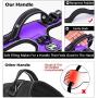 PoyPet Dog Harness and Leash Combo, Escape Proof No Pull Vest Harness, Reflective Adjustable Soft Padded Pet Harness with Handle for Small to Large Dogs(Purple,S)
