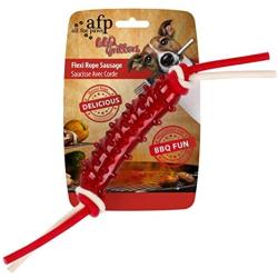 ALL FOR PAWS BBQ TPR Rope Sausage Dog Toy