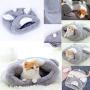 ZARYIEEO Cat Sleeping Bag, Pet Self-Warming Snuggle Sack, Bunny Shaped Cat Sleeping Cave for Small Cats Within 16.5lb, Washable Plush Pet Bed for Indoor Cats Cave Warmer