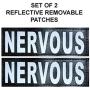 Doggie Stylz Set of 2 Reflective Nervous Removable Patches with Hook Backing for Working Dog Harnesses & Vests. Durable and Interchangeable - Comes in 3 Sizes Small, Medium and Large