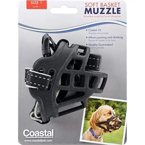 1365BLK1 Coastal Soft Basket Muzzle-Dachshund, Maltese, Toy Poodle 1365BLK1 Coastal Soft Basket Muzzle-Dachshund, Maltese, Toy Poodle