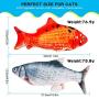 FPVERA 2 Pack Electric Fish Cat Toy Realistic Plush Moving Wagging Fish Cat Toys Simulation Interactive Cat Kitten Toys Perfect cat Kitty Kitten Gift for Grabbing, Biting, Chewing and Kicking