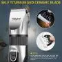 Petural Dog Clippers, Quiet Pet Hair Clippers Trimmer, Rechargeable Cordless Dog Grooming Kit, Electric Pets Hair Trimmers with Stainless Steel Blades for Dogs Cats Pets Long Short Hair