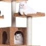 Armarkat Large 74'' Cat Tree for Family with Couple Cats, Brown (A7407)