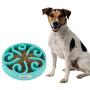 SlowTon Pet Slow Feeder Bowl, Non Toxic Bloat Stop Interactive Dog Feed Water Bowl Fun Puzzle Dish with Non Skid Base Prevent Choking Indigestion Vomiting with Bonus Clean Brush