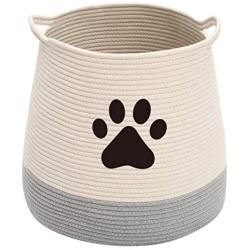 Geyecete Jar Shape Pet Toy and Accessory Storage Bin, Organizer Storage Basket for Pet Toys, Dog Toy Box Storage