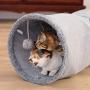 Speedy Pet Collapsible Cat Tunnel, Cat Toys Play Tunnel Durable Suede Hideaway Pet Crinkle Tunnel with Ball,12 inch Diameter