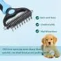 Umoonfine Dog Brush for Shedding, 2 Sided Pet Grooming Tool Undercoat Rake for Dogs & Cats, Large Extra Wide Pet Grooming Brush for Removing Shedding and Tangling, Without Pulling Umoonfine Dog Brush for Shedding, 2 Sided Pet Grooming Tool Undercoat Rake for Dogs & Cats, Large Extra Wide Pet Grooming Brush for Removing Shedding and Tangling, Without Pulling