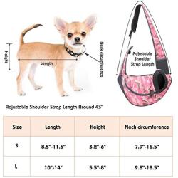 EVBEA Dog Carrier Sling Front Pack Cat Puppy Carrier Purse Breathable Mesh Travel for Small or Medium Pet Dogs Cats Sling Bag