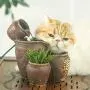 THMY Cat Water Fountains, Pet Drinking Fountain, Automatic Circulation Water Dispenser Ceramic Pet Water Fountain for Cat Dog - Dark Brown THMY Cat Water Fountains, Pet Drinking Fountain, Automatic Circulation Water Dispenser Ceramic Pet Water Fountain for Cat Dog - Dark Brown