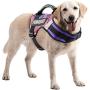 PAWABOO Service Dog Vest Harness, Premium Durable Heavy Duty Soft Padded Reflective Dog Vest Harness with 2 Removable Hook and Loop Patches, Strong PVC Handle on Top