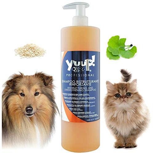 YUUP! Italy Home & Professional Shampoo for Long Hair Dogs and Cats - Dog Shampoo Restructuring & Strengthening Hair, Reinforcing The Coat from Root,Nourishing, Detangling & Glossing(17 oz/ 33.8 oz)