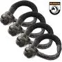 Kohree Synthetic Soft Shackle,7/16 Inch X 20 Inch (35,000lbs Breaking Strength) UHMWPE Soft Shackle Recovery Rope with Protective Sleeve for Sailing 4X4 Truck Jeep Recovery Climbing Towing (4 Pack) Kohree Synthetic Soft Shackle,7/16 Inch X 20 Inch (35,000lbs Breaking Strength) UHMWPE Soft Shackle Recovery Rope with Protective Sleeve for Sailing 4X4 Truck Jeep Recovery Climbing Towing (4 Pack)