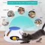 WINGPET Interactive Cat Tracks Toy Food Dispenser Toys, Automatic Motion Cat Toy with Spinning Worm Tail & Catnip Moving Ball Random Rotating Hunting Chasing Exercising Needs
