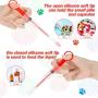 Nuanchu 6 Pieces Pet Medicine Feeding Syringe Pet Tablet Syringe with 2 Tips 2-in-1 Pet Pill Liquid Syringe Dispenser Tools for Birds Cats Dogs