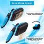BOSHEL Dog Slicker Brush - Self Cleaning Brush - Cat & Dog Grooming Brush for Small, Medium & Large Pets - Pet Slicker brush for Detangling Hair, Removing Matted Fur, Combing Undercoats & Dog Massage BOSHEL Dog Slicker Brush - Self Cleaning Brush - Cat & Dog Grooming Brush for Small, Medium & Large Pets - Pet Slicker brush for Detangling Hair, Removing Matted Fur, Combing Undercoats & Dog Massage