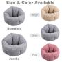 FURTIME Small Dog Bed & Cat Bed, Round Cat Beds for Indoor Cats, Ultra Soft Washable Plush Calming Dog Bed, Self Warming Kitten Puppy Bed with Anti-Slip Bottom, High Walls Design (Standard(20''), Grey)