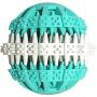 XIHONGSHIR Dog Toys Balls, Cat Dog Food Puzzle Ball, Dog Food Treat Feeder Tooth Cleaning Ball, Environmental Soft Rubber Non Toxic, Blue (2Pcs),RandomColor,7cm