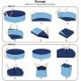 Foldable Dog Swimming Pool Collapsible Pet Pool Bathing Tub Kiddie Pool for Dogs Cats and Kids