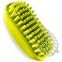 Pet Bath and Massage Brush, Great Silicone Shampoo Brush for Long & Short Hair Medium Large Pets Dogs Cats Bath Deshedding and Massaging Anti-Skid Rubber