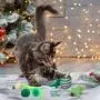 Sanlebi Christmas Cat Toys Stocking - 6 PCS Pet Cat Assorted Indoor Interactive Toys with Bell X-mas Gift Set for Kitten Kitty Sanlebi Christmas Cat Toys Stocking - 6 PCS Pet Cat Assorted Indoor Interactive Toys with Bell X-mas Gift Set for Kitten Kitty
