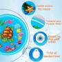 Splash Sprinkler Pad for Dogs Kids, 44 Inch Foldable Dog Bath Pool Thickened Durable Bathing Tub, Pet Girls Boys Wading Swimming Pool Summer Outdoor Games Water Play Mat