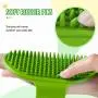 DOYOO 4 Pack Dog Brush, Pet Cat Dog Bowl cat/dog brush，Soothing Massage Rubber brush ， for Long Short Haired Dogs and Cats, band Collapsible Travel Pet Cat Dog Bowl