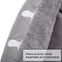 Hollypet Printed Flannel Rectangle Plush Dog Cat Bed Self-Warming Pet Bed, Gray Antlers