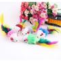 Soft Fleece Mouse Cat Toys Feather Funny Playing