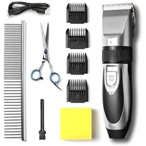 Lttrbx Dog Clippers Grooming Kit Low Noise Pet Hair Trimmer Rechargeable Cordless Dog Hair Remover Pet Professional Grooming Tool with Comb Guide for Pet Dogs Cats and Other Hairy Animals Horse
