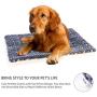Mora Pets Ultra Soft Pet (Dog/Cat) Bed with Cute Prints | Reversible Fleece Crate Bed Mat | Machine Washable Pet Bed Liner(36-inch, Dark Blue)